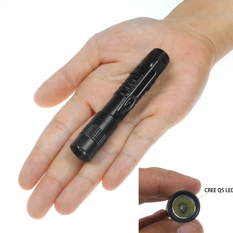 XPE блики светодио дный мини карманный фонарик клип Легковесный фонарь Use1 * AAA