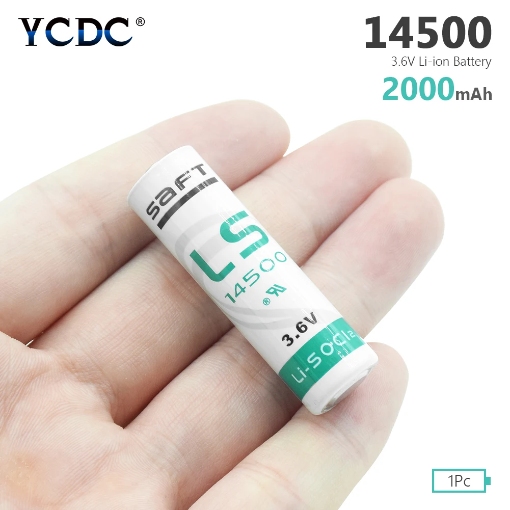 YCDC 1 шт. AA 14500 3,6 В LS-14500 ER14505 литиевая батарея для газового счетчика сигнализации домашний мониторинг системы сигнализации общее оборудование