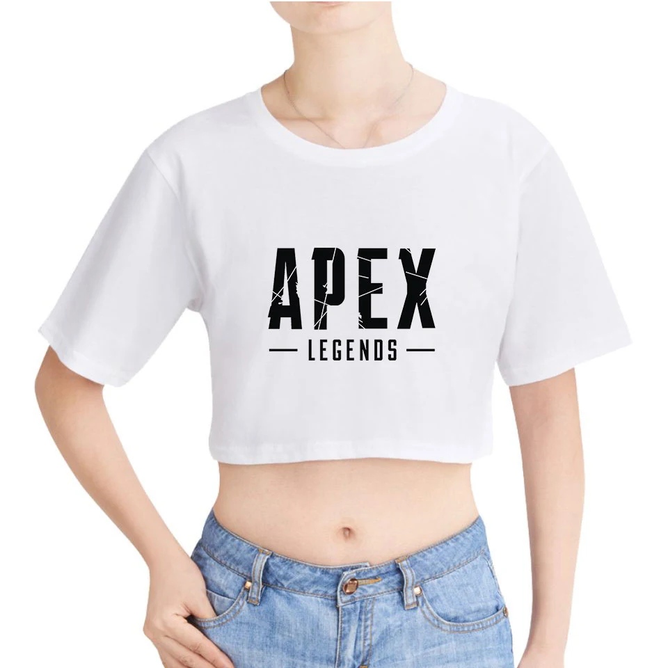 Летние новые удобные Apex футболка Mobile Legends открытый пупок хлопок мальчика/девушки
