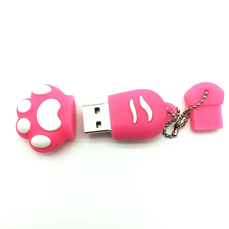 New Cartoon Cat Claw Usb flash drive 4gb/8gb/16gb/32gb cat's claw usb pendrive/car/gift/disk 64gb pen drives | Компьютеры и офис