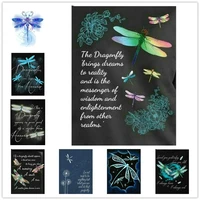 dragonfly blackbroad words 3d diy full square round drill diamond painting cross stitch rhinestone picture decor home gift wg788