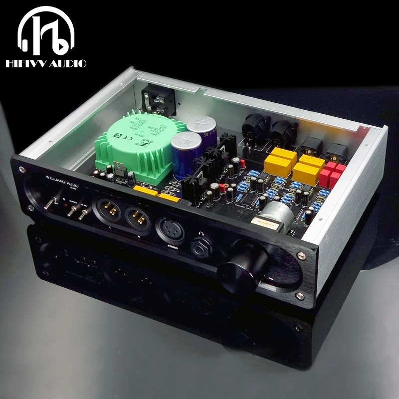 HIFI Окончательный усилитель для наушников с полным XLR выходным входом и низким уровнем искажений, ушной усилитель, гарнитура класса A, 6,35 мм разъем