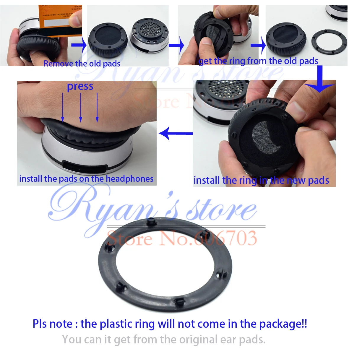 Сменные амбушюры для накладных наушников SOL РЕСПУБЛИКА V8 v10|ear pad cushions|ear padsear replacement