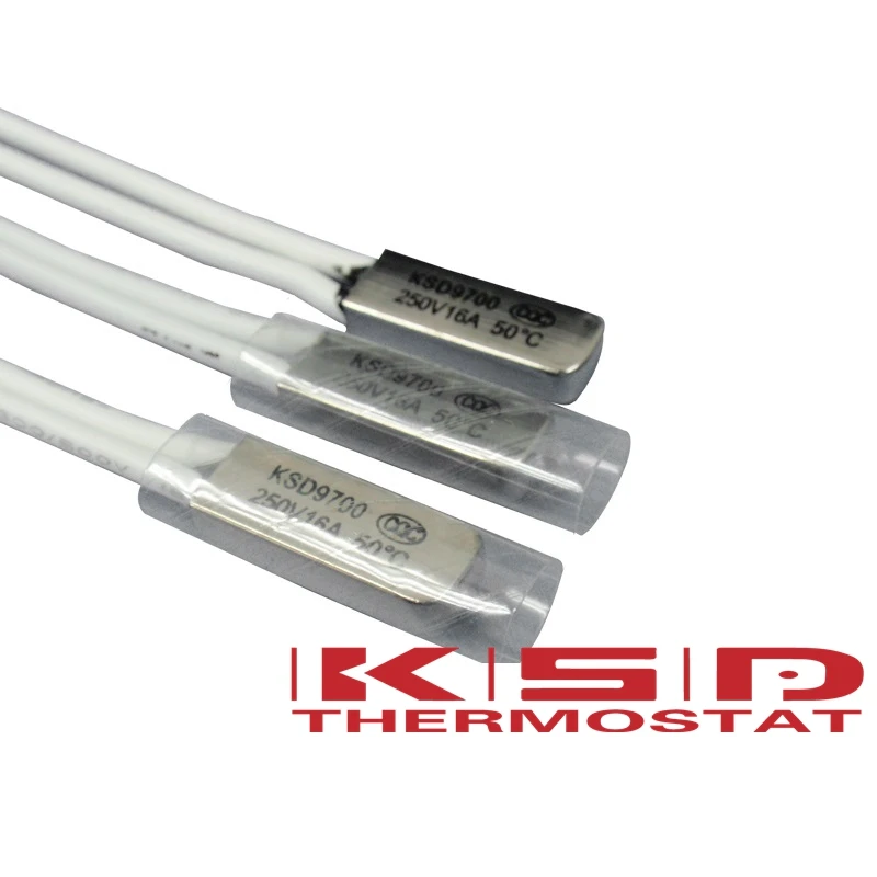 

5 шт. KSD9700 термостат 100C, нормальный закрытый 16 А 250 В переключатель терморегулятора температуры 55/60/65/70/75/80/85/90/95/100/105