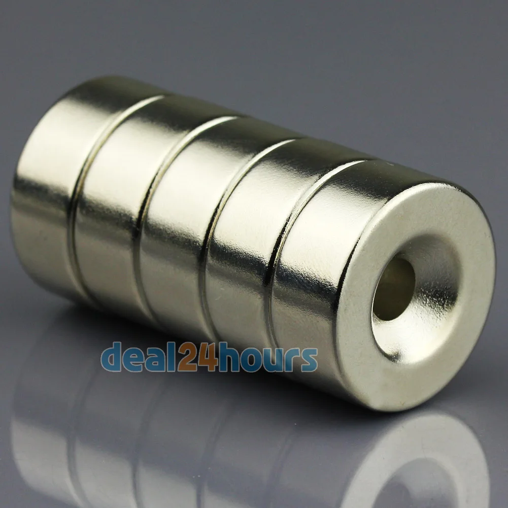 1PC N50 Super Strong Round Neodymium D:25*10mm Countersunk Ring Magnets 25 x 10 mm Hole: 5mm Rare Earth Free Shipping | Обустройство