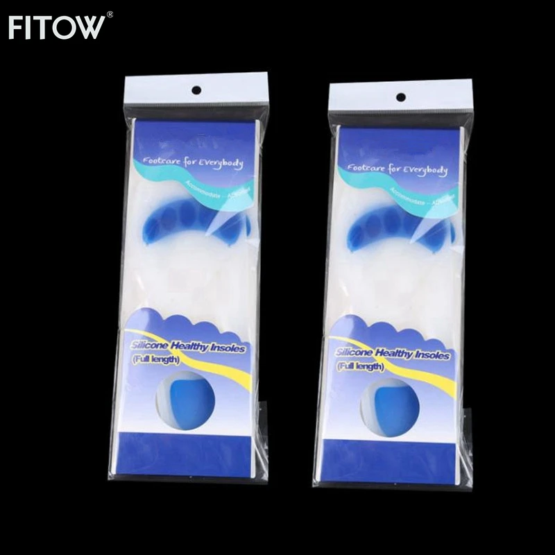 Unisex Soft Shock Absorption Cushion Running Walking Comfortable Massaging Gel Silicone Massage insoles for Woman Men Shoes