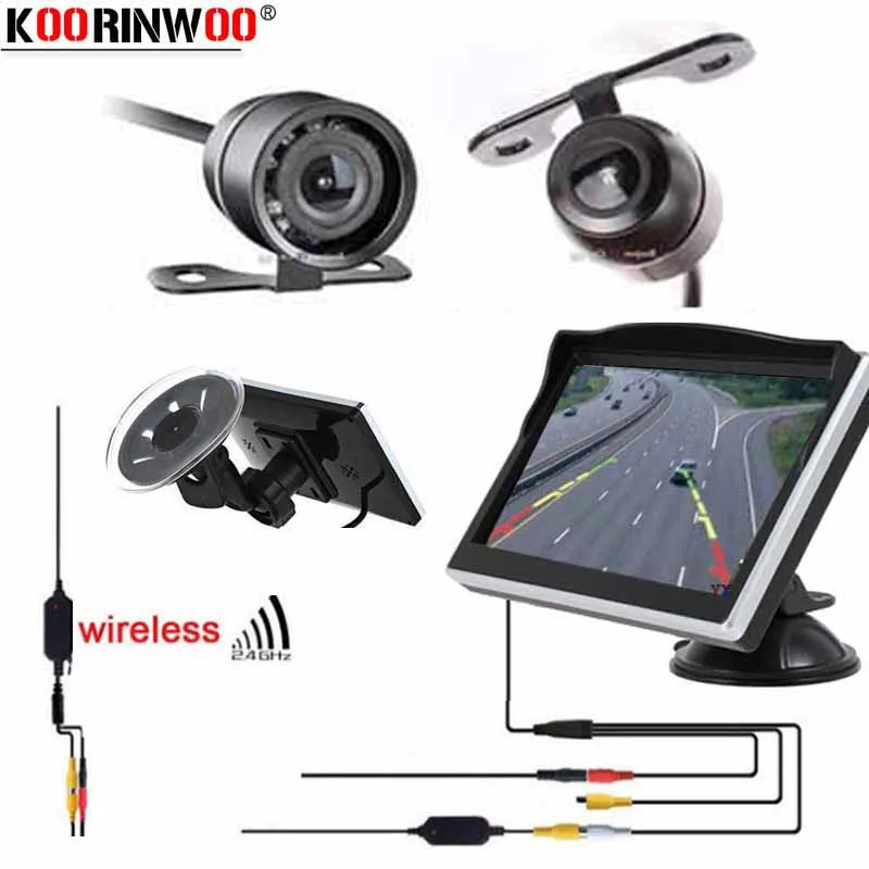 Koorinwoo 5 &quotTFT LCD HD цветной монитор Автомобильная камера заднего вида комплект с
