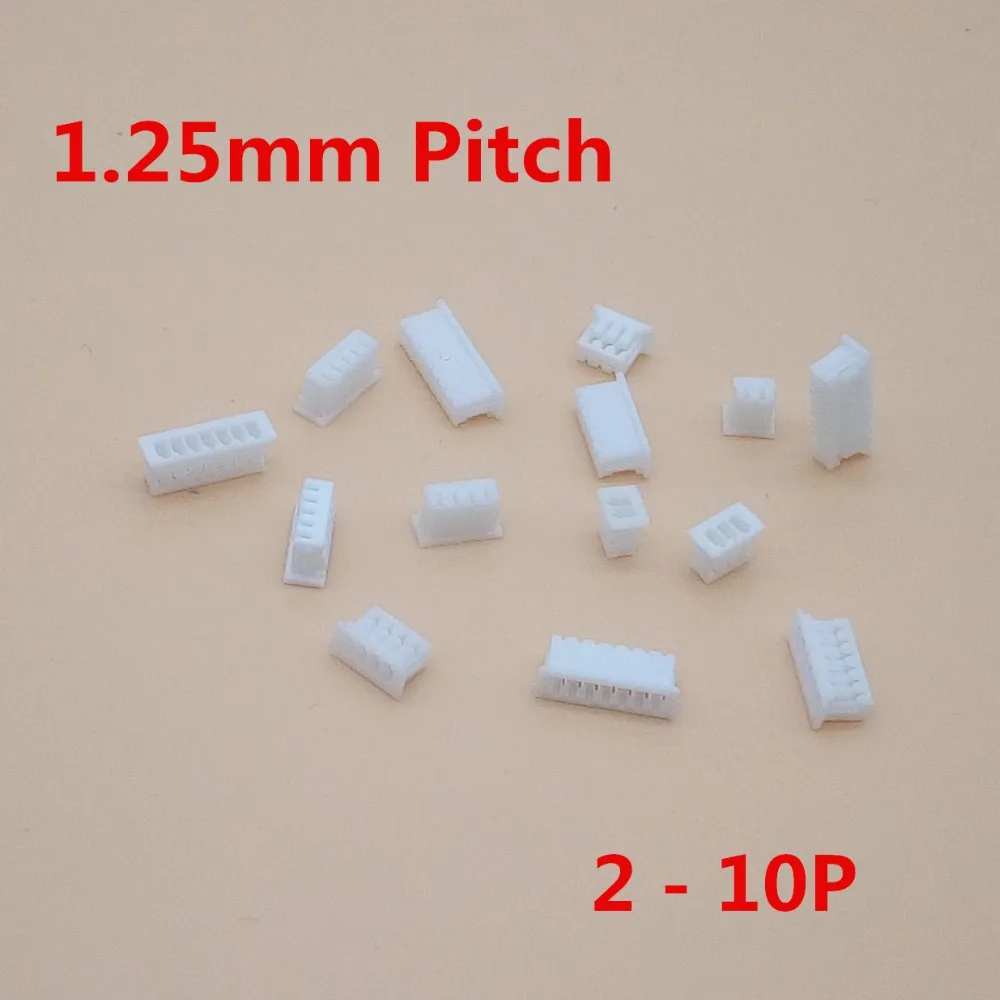 

100PCS 1.25mm Pitch Connector Housing Header 2P/3P/4P/5P/6P/7P/8P/9P/10P Selectable