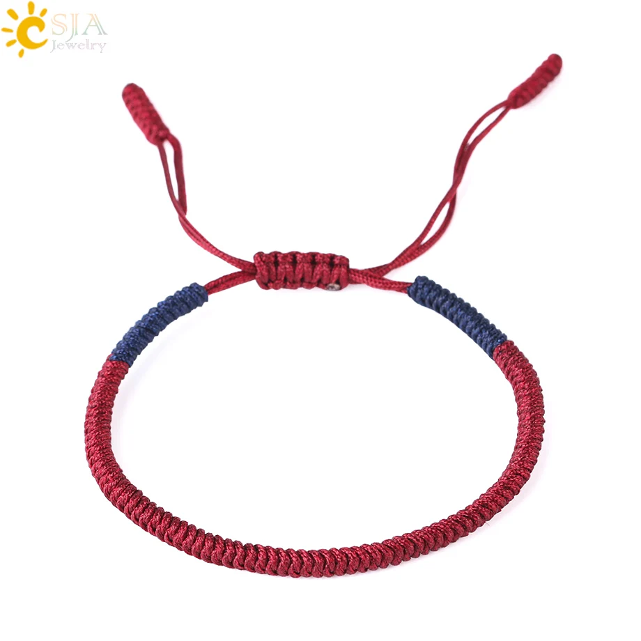 Женские и мужские браслеты-обручи CSJA браслет на удачу будды ручной работы с