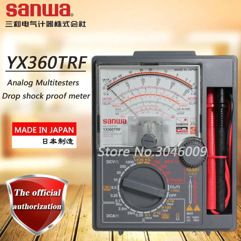 Sanwa YX360TRF моделирование мультиметр, указатель типа популярная Мультиметр zero центрующий Инструмент 200 МОМ измерение сопротивления