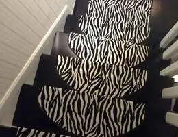 5pcs zebra mats 5 шт. ковер с рисунком Зебра для лестницы Нескользящие напольные лестничные ковры кожаный коврик черный и белый мозаика лестничные протекторы протектор коврик - Цвет: 5pcs zebra mats