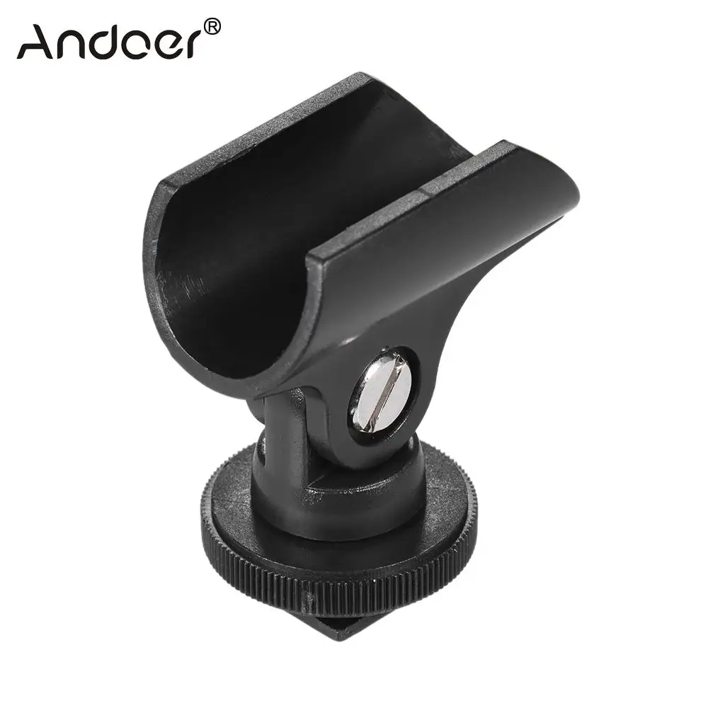 Держатель для микрофона Andoer пластиковый зажим 19 мм с резьбовым отверстием 1/4
