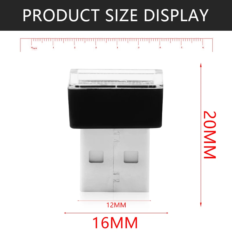 1 шт. автомобильные USB светодиодсветодиодный атмосферные огни декоративная лампа