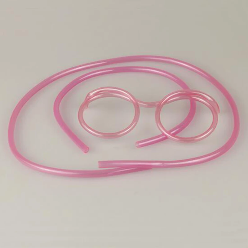 Забавные мягкие пластиковые соломенные забавные очки гибкие питьевые игрушки