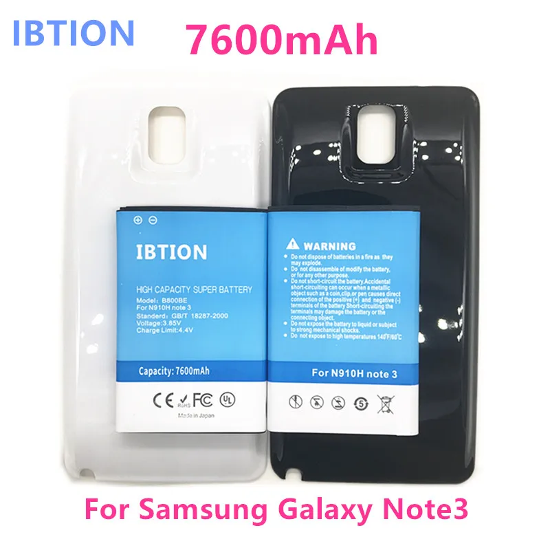 IBTION 7600 мАч Примечание 3 бизнес продлить батарея B800BE для Samsung Galaxy Note3 N9000 N9005 + задняя