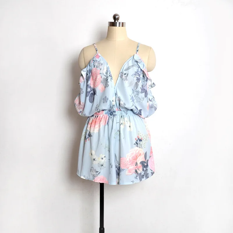 2019 женские комбинезоны с принтом кружевной комбинезон Летние Короткие