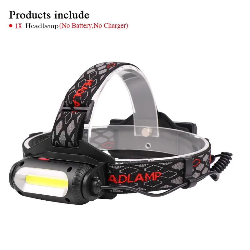 COB headlamp A T6 светодиодный налобный фонарь, головной светильник COB, перезаряжаемый головной светильник, красная Налобная лампа, фонарик, фонарь, фонарь, 18650 usb, Головной фонарь, лампа - Испускаемый цвет: COB headlamp A