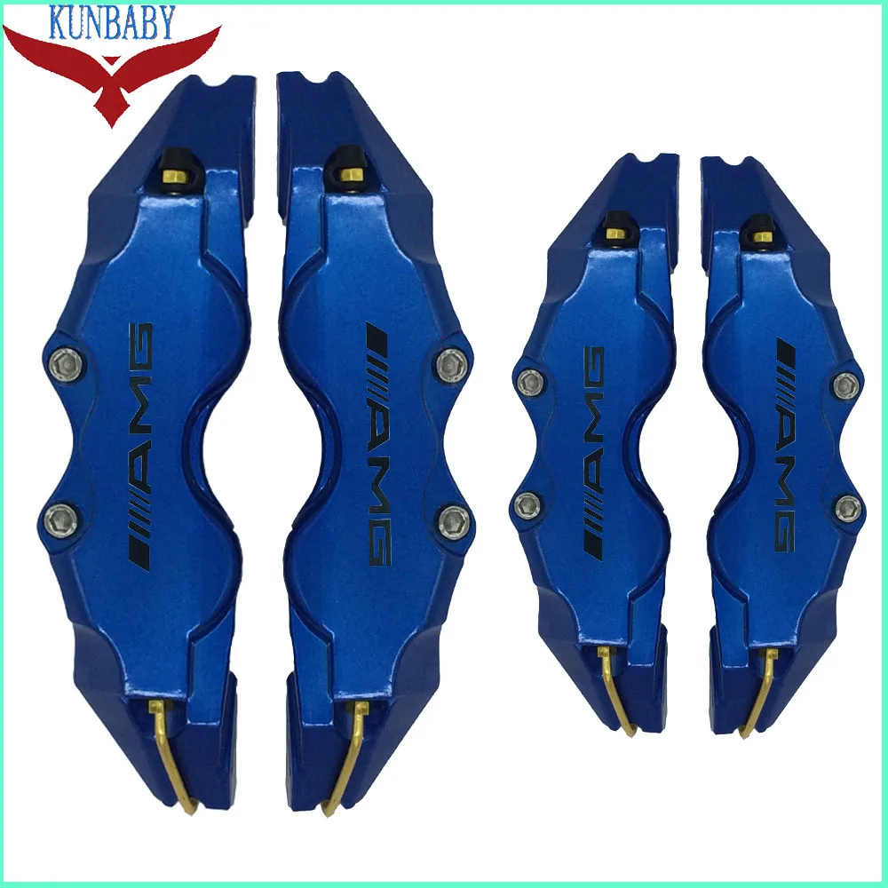 Blue KUNBABY ABS пластик с белой бумагой черный AM G логотип дисковый тормозной суппорт Чехлы Размер L/M/S для M ercedes Ben z - Название цвета: Blue