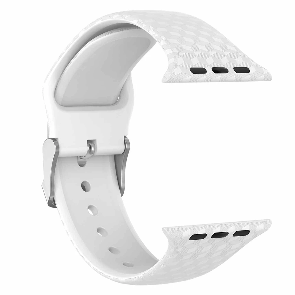 3D Текстура силиконовый ремешок для наручных часов Apple Watch серии 1/2/3, 42 мм, 38 мм, версия браслет ремешок для наручных часов iwatch серии 4 40 мм 44 мм