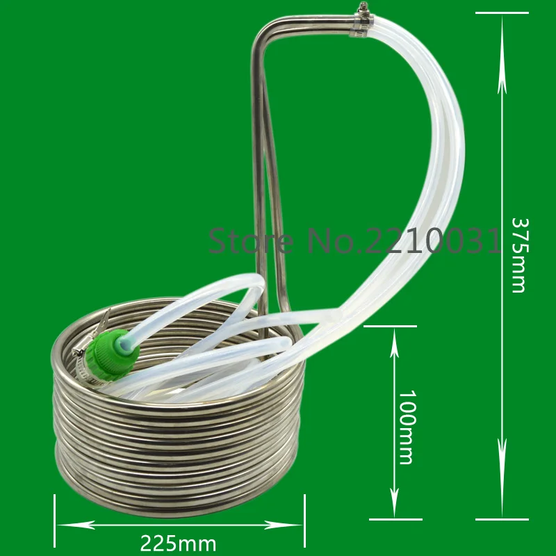 

304 Stainless Steel Cooling Coil Food Grade Beer Brewing Tool Wort Chiller with Hose Pipe Wart Cooling Coil Home Brewing