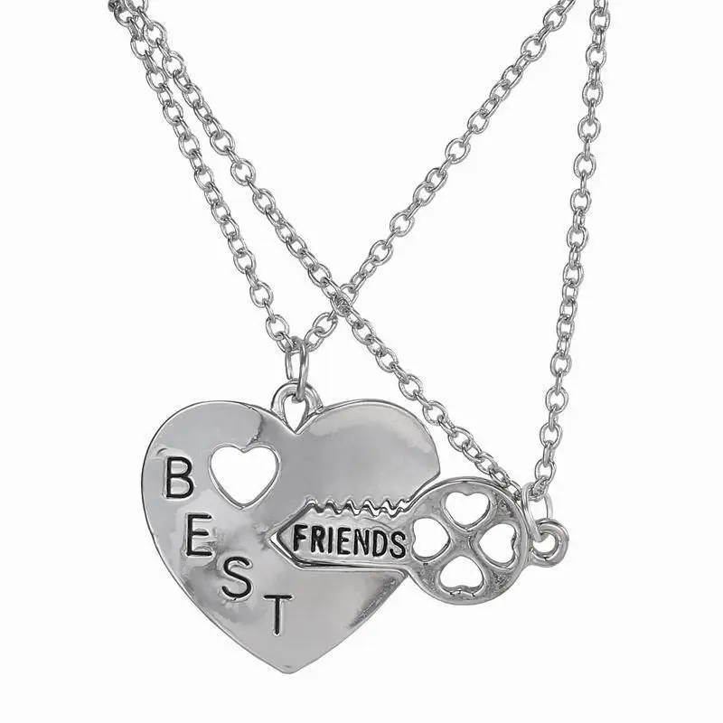 Bespmosp 2 шт. Best Friends Forever BFF головоломка с замком для ключей ожерелье кулоном в виде