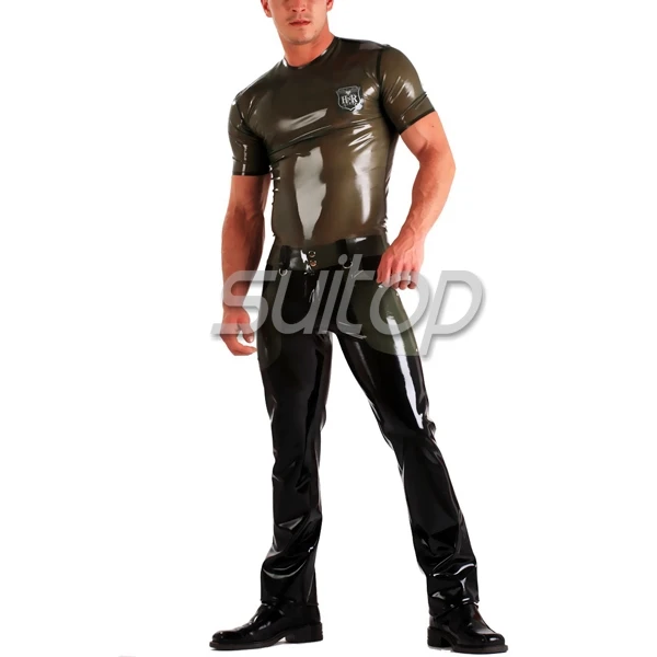 Мужские армейские резиновые брюки из латекса|trousers men|rubber trousersmens combats |