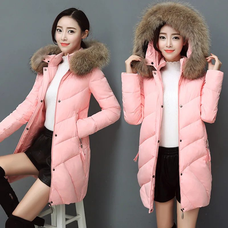 

New 2020 Winter Jacket Women Hooded Cotton Padded Down Cotton Coat Outwear Long Thick Warm Parkas Jacket Mother Dress A269