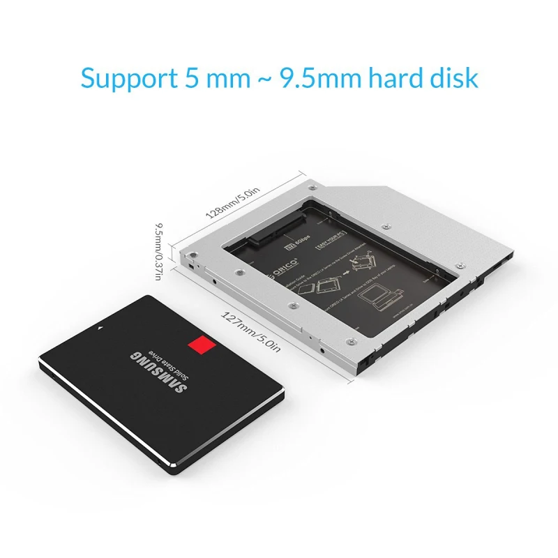 2 5 дюймов HDD SSD кэдди адаптер Поддержка 7 мм 9 SATAIII Подключение для Dell hp Macbook ASUS acer Benq