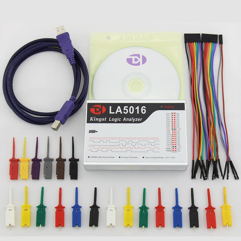 Kingst LA5016 USB Logic Analyzer 16 Channels Full Channel 500M Sampling Rate MCU ARM FPGA Debug Tool | Электронные компоненты и