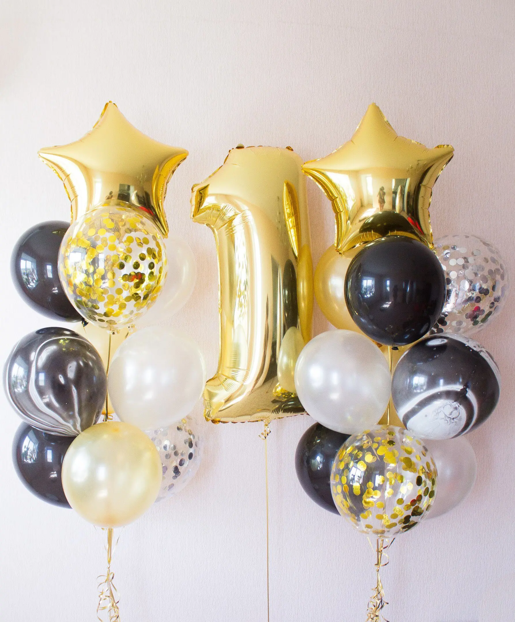 40-дюймовый светодиод номер 1 детского дня рождения розовое цвета: золотистый