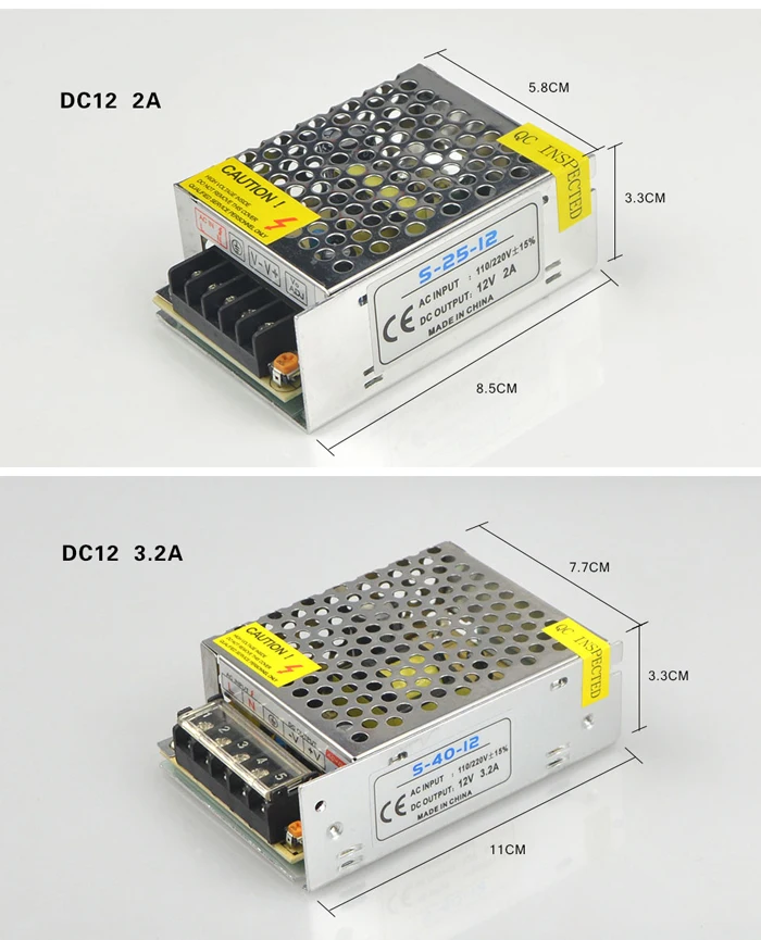 DC12V переключение Питание 1A 2A 3A 5A 10A 15A 20A 110V 220V переменного тока в постоянный DC12V 15 Вт 24 Вт 38 Вт 60 Вт 100W 120W 150W 180W 240W Питание