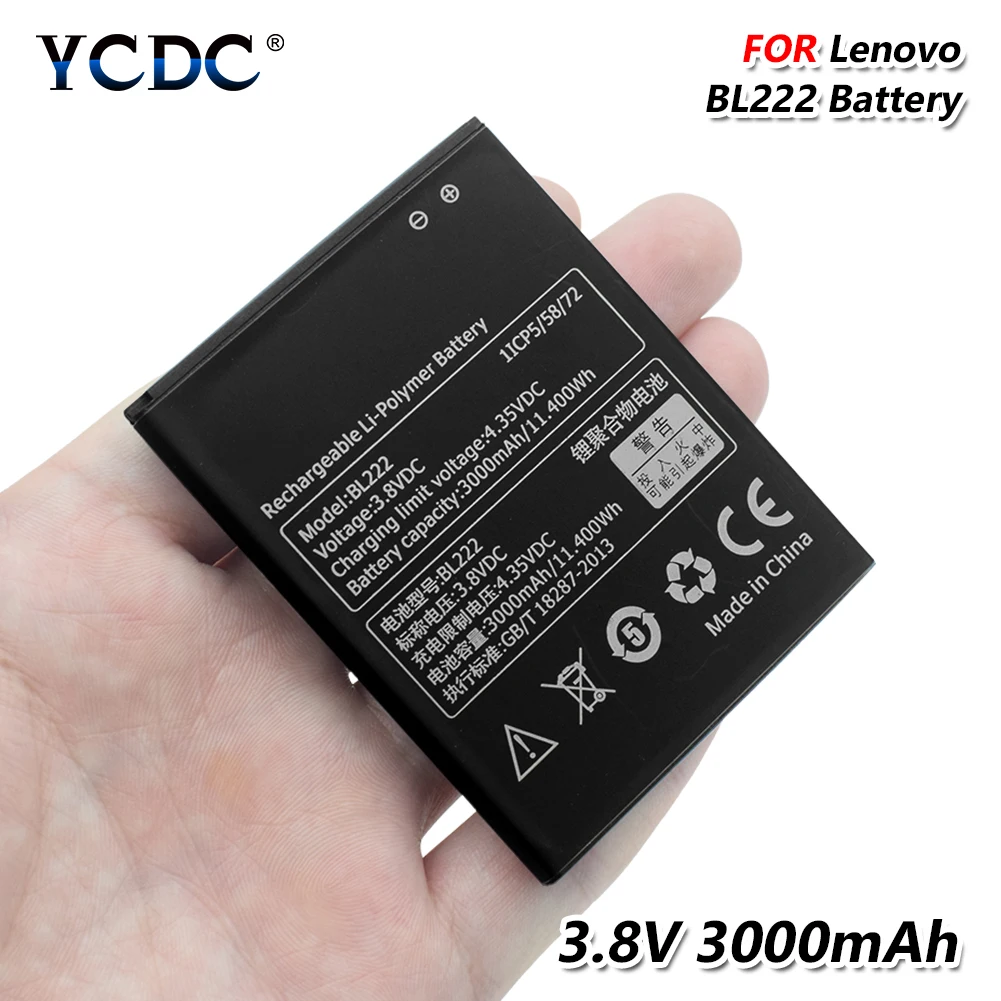 Литий ионное состояние зарядки мобильный телефон BL 222 BL222 батарея для Lenovo S660 S668T 3 8