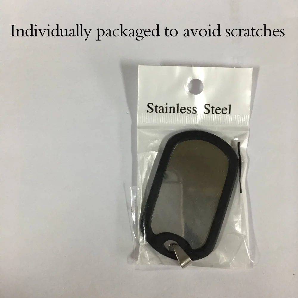 100% Stainless Steel Blank Dogtags For Men With Cover Necklaces &amp Pendants Military Tags Wholesale 10pcs | Украшения и