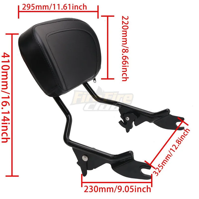 Для Harley Touring Road King Electra Street Glide FLHR FLHX FLHT 09-19 мотоциклетные съемная спинка пассажирская спинка Чемодан стеллаж для выставки товаров