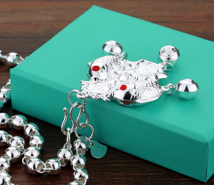 Ожерелье цепочка из серебра 925 пробы с подвеской крестом Винтажный стиль