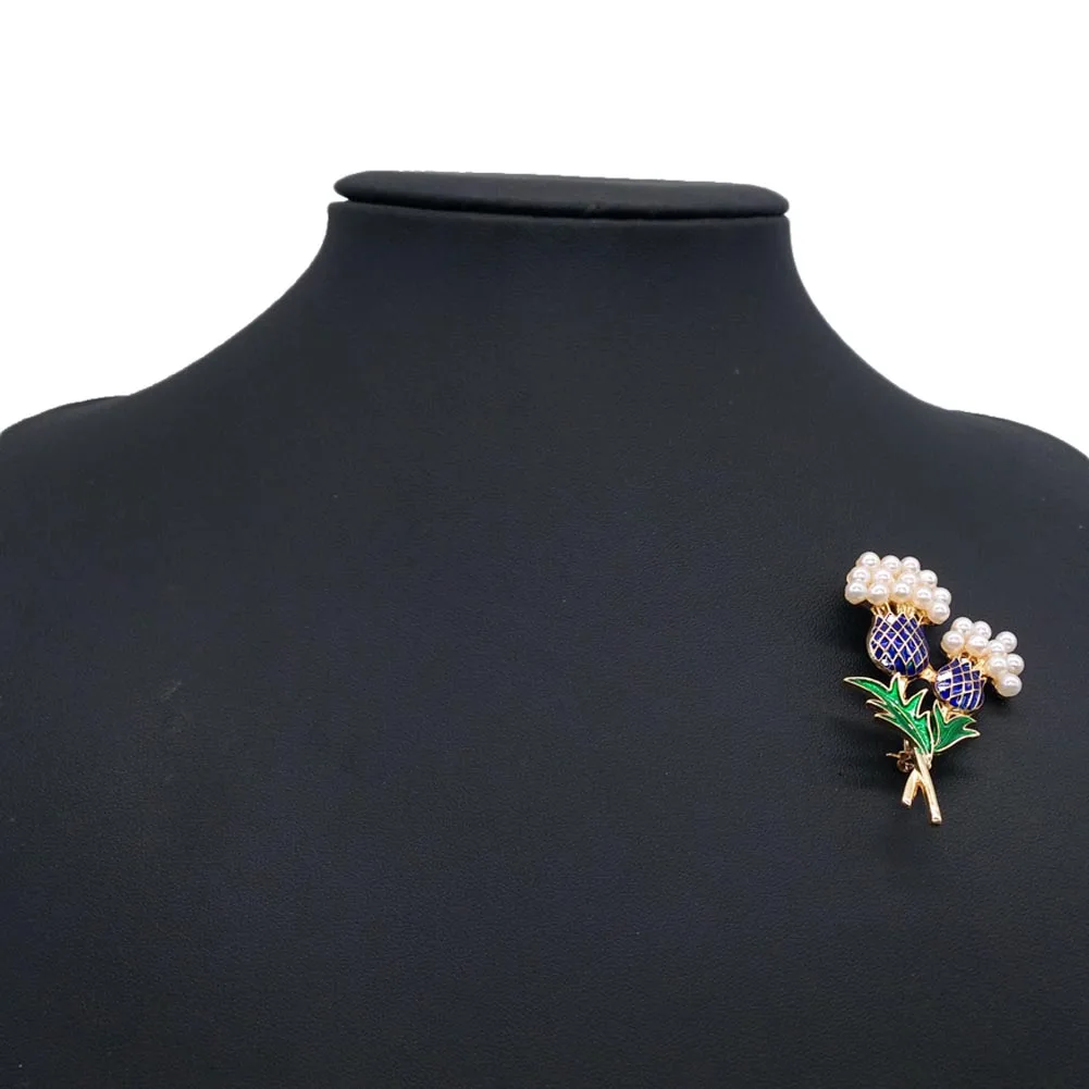 Женская эмалированная брошь в виде ананаса с искусственным жемчугом|brooch gift|tree