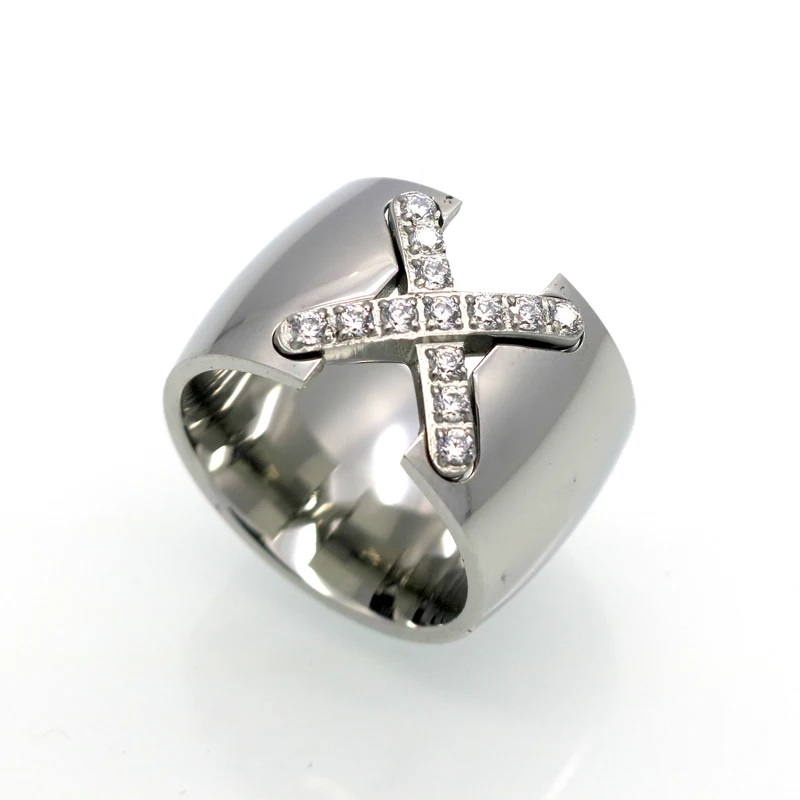 Новое поступление золотистого цвета кольцо Bijoux 14 мм ширина большое украшение CZ
