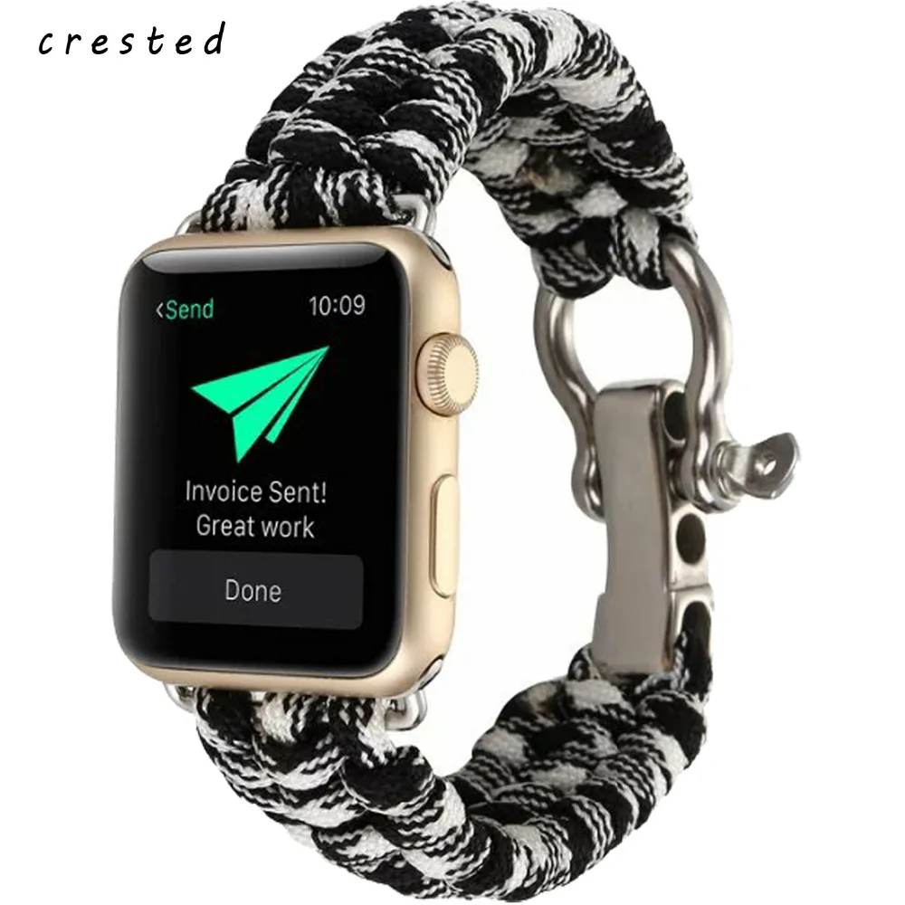 Страховочный трос Браслет для apple watch ремешок 42 мм 38 версия нейлоновые спортивные