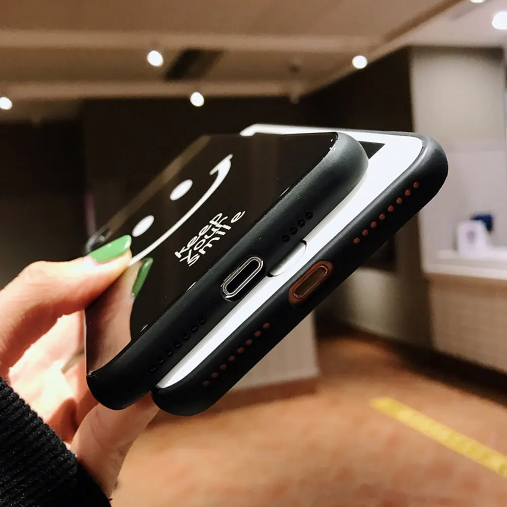 Чехол KISSCASE с милым смайликом для iPhone XR X XS MAX 7 8 Plus мягкий чехол из закаленного