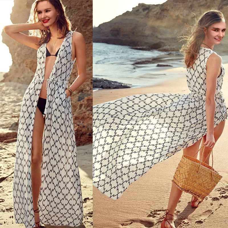 Vestidos Longos летнее платье женщины бич купальник Vestido Longo халат Vetement роковой длинные
