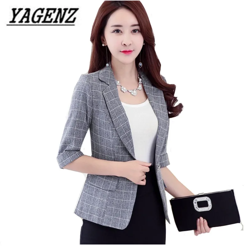2020 модный тонкий женский короткий костюм однобортный Повседневный Блейзер