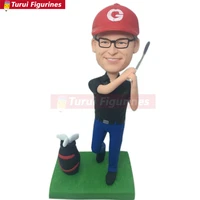 golf personalized husband gift father gift custom bobble head clay figurines based on customers photos birthday cake topper val