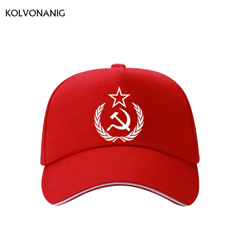 KOLVONANIG CCCP, бейсболка с принтом с русскими буквами, хлопок, Бейсболка унисекс для взрослых мужчин и женщин, высококачественные кепки - Цвет: Red 01