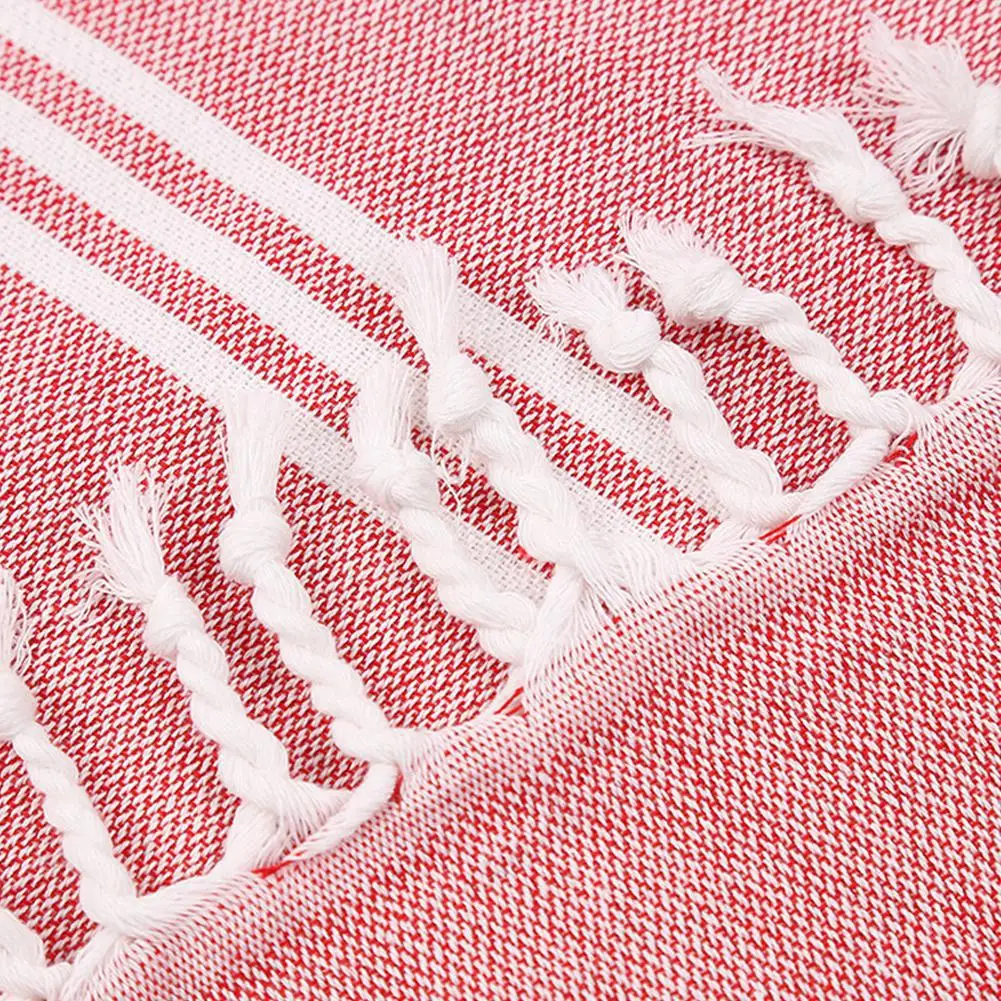 Adeeing тонкое Полосатое хлопковое турецкое банное полотенце с кисточками для