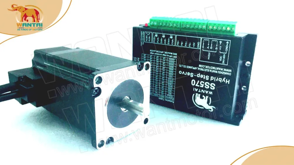 

EU FREE! Wantai 4-Lead Nema23 closed loop stepper motor, 57HBM10-1000 4A 110N-cm(155oz-in) +servo driver CNC Machine