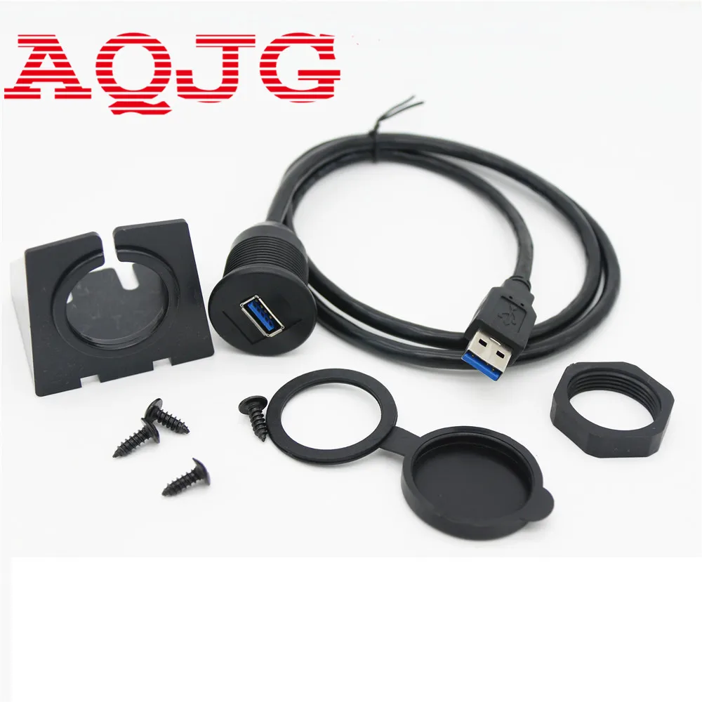 1 м USB 3 0 Штекерный к женскому AUX флеш кабель для крепления автомобиля