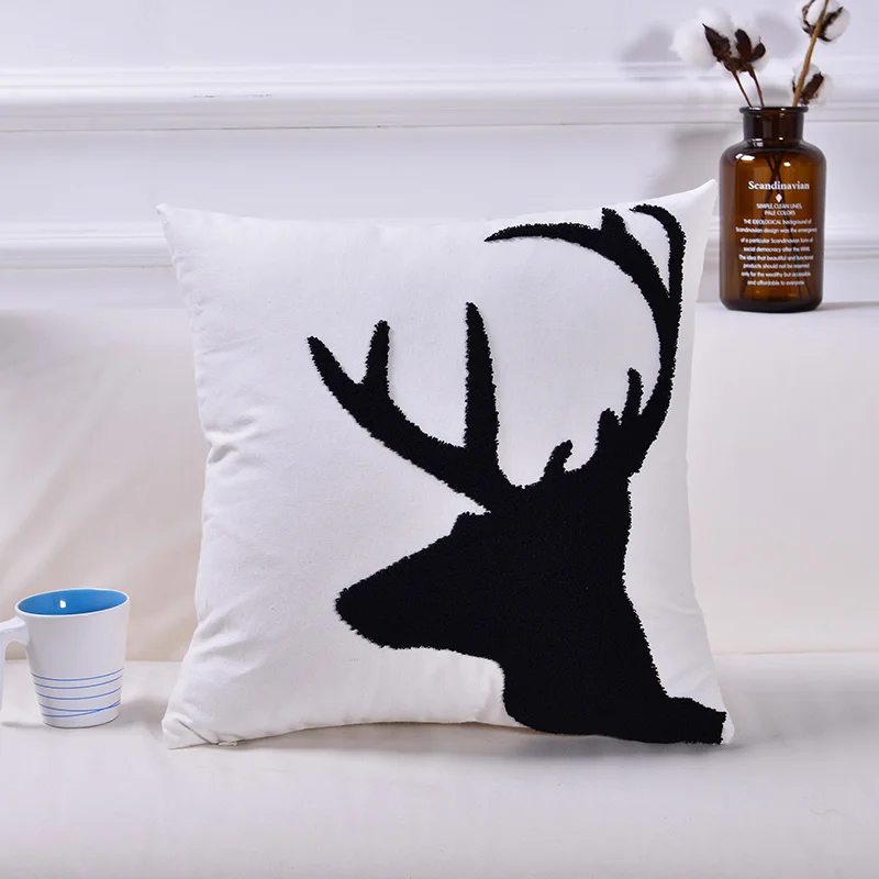 Наволочка с вышивкой в виде животных 18x18 дюймов 45x45 см|cushion cover|cushion cover patternpattern cushion