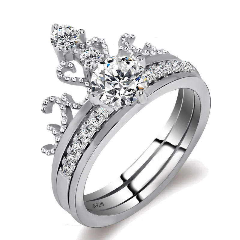 Женский комплект из 2 предметов кольцо с полым сердцем в стиле принцессы