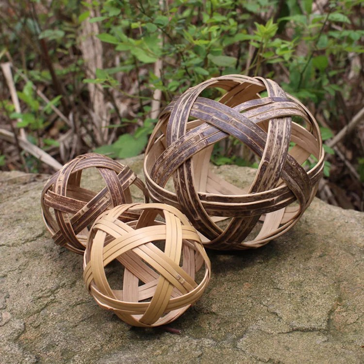 

Bamboo Crafts Decorative Zizhu Ball / Creative Fashion Ball Decoration for Party Wedding Home Store Bamboo Weaving
