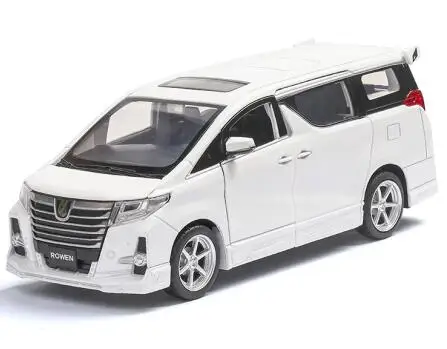 white 1:32 Тойота Альфард автомобиль игрушка с светильник и звук сплав автомобиль Diecasts& игрушечные транспортные средства Модель автомобиля игрушки для детей - Цвет: white